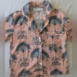 Desmond & Dempsey Ravenela Pink Pajama Top